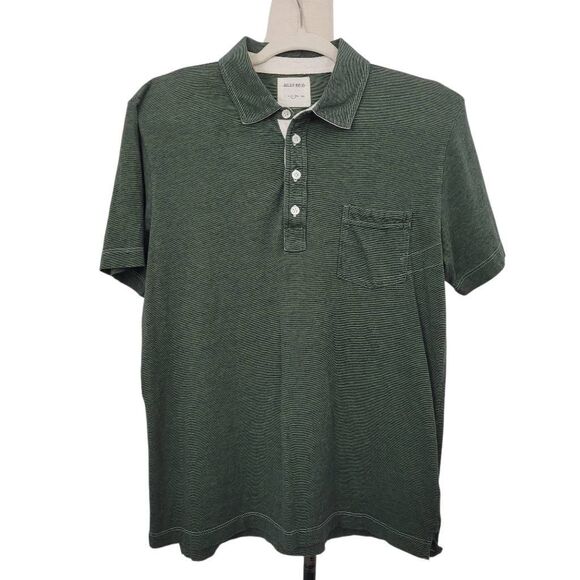 Billy Reid Other - Billy Reid Polo Shirt Mens Large Green Short Sleeve Soft Cotton Casual Minimalis